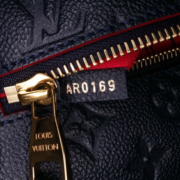 Pre-owned Louis Vuitton Monogram Empreinte Pochette Metis Blue