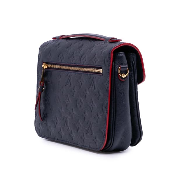 Pre-owned Louis Vuitton Monogram Empreinte Pochette Metis Blue