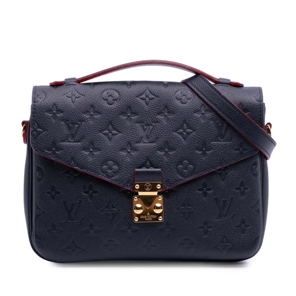 Pre-owned Louis Vuitton Monogram Empreinte Pochette Metis Blue