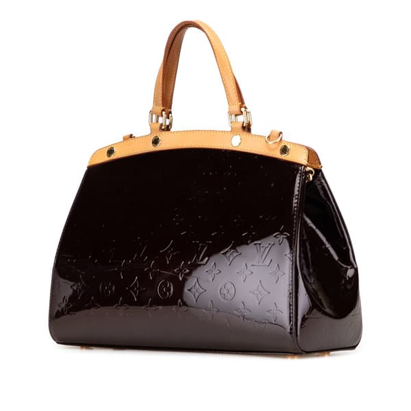 Pre-owned Louis Vuitton Monogram Vernis Brea MM Purple