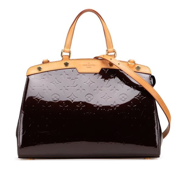 Pre-owned Louis Vuitton Monogram Vernis Brea MM Purple