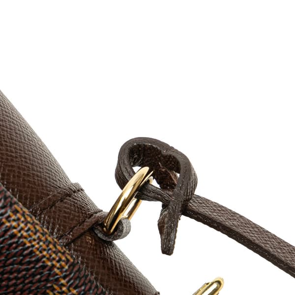 Pre-owned Louis Vuitton Damier Ebene Trousse Pochette Brown