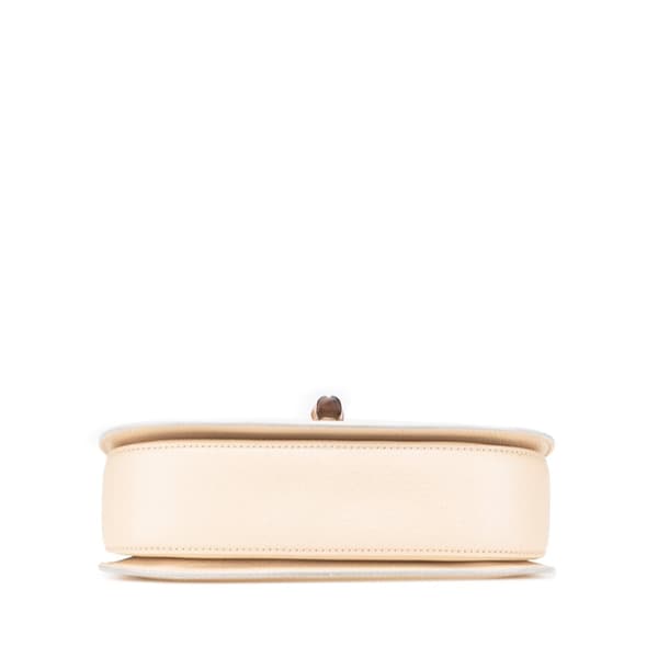 Pre-owned Gucci Calfskin Bamboo Night White