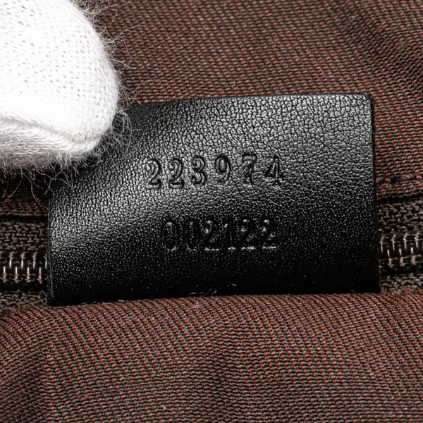 Pre-owned Gucci GG Canvas Sukey Satchel Brown