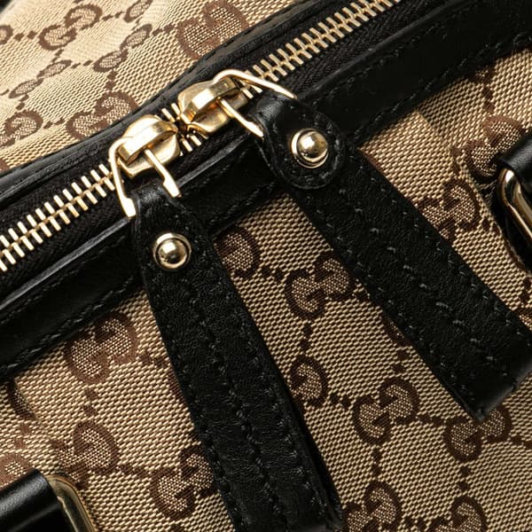 Pre-owned Gucci GG Canvas Sukey Satchel Brown