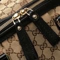 Miniatyrbild 9 av 10: Pre-owned Gucci GG Canvas Sukey Satchel Brown