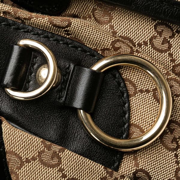 Pre-owned Gucci GG Canvas Sukey Satchel Brown