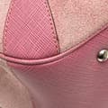 Pikkukuva 10 / 10: Pre-owned Ferragamo Suede and Leather Gancini Handbag Pink