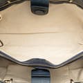 Miniatyrbild 4 av 10: Pre-owned Gucci Medium Calfskin Bamboo Shopper Satchel Blue