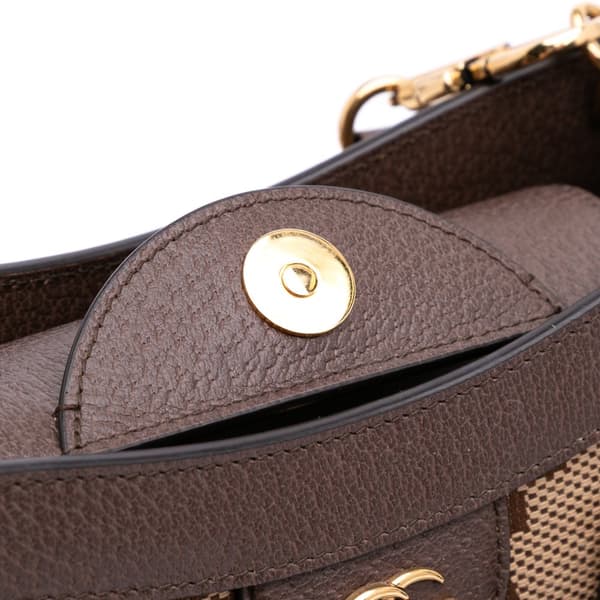 Pre-owned Gucci Small Jumbo GG Canvas Bamboo Diana Satchel Brown