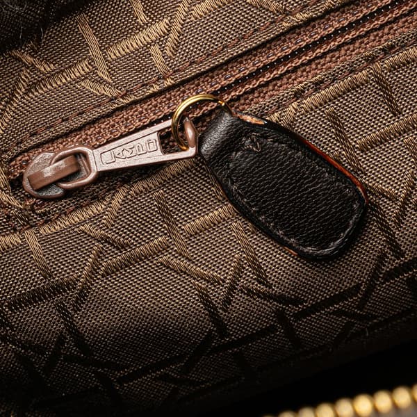 Pre-owned Dior Medium Lambskin Cannage Lady Dior Brown