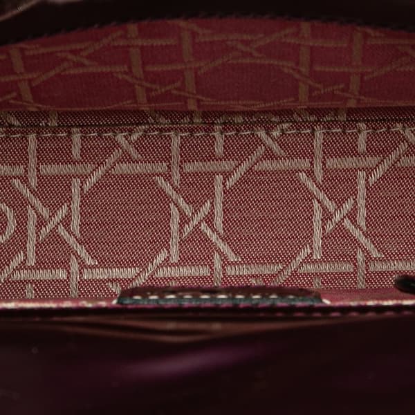 Pre-owned Dior Mini Patent Lady Dior Purple