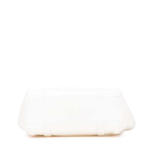 Pre-owned Balenciaga Leather Everyday Tote XXS White