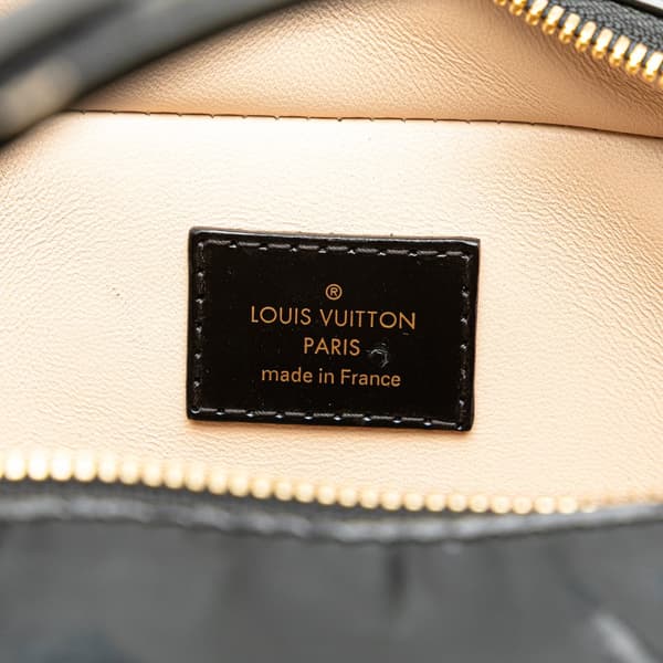 Pre-owned Louis Vuitton Quilted Lambskin Malletage Dora PM Black