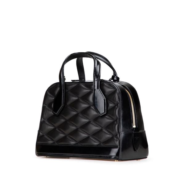 Pre-owned Louis Vuitton Quilted Lambskin Malletage Dora PM Black