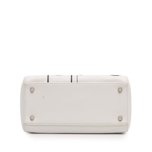 Pre-owned Dior Medium Lambskin Paradise Lady Dior White