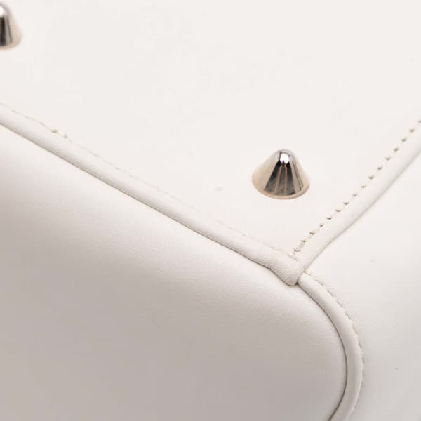 Pre-owned Dior Medium Lambskin Paradise Lady Dior White