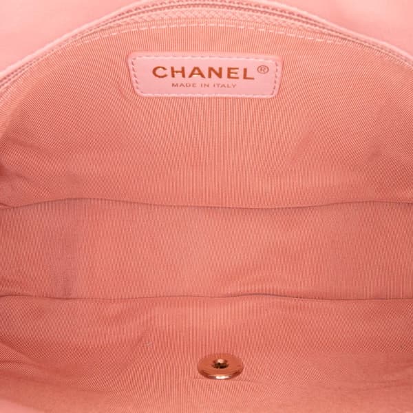 Pre-owned Chanel Mini Tweed Pearl Top Handle Flap Pink