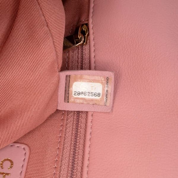 Pre-owned Chanel Mini Tweed Pearl Top Handle Flap Pink
