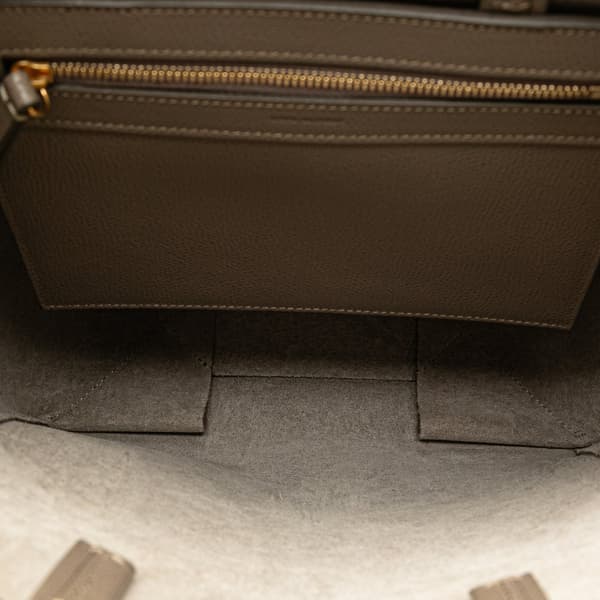 Pre-owned Celine Small Grained Calfskin Vertical Cabas Brown