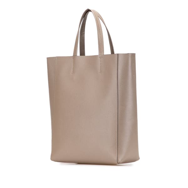 Pre-owned Celine Small Grained Calfskin Vertical Cabas Brown