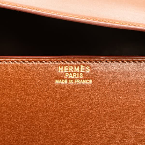 Pre-owned Hermès Box Calf Drag 37 Handbag Brown