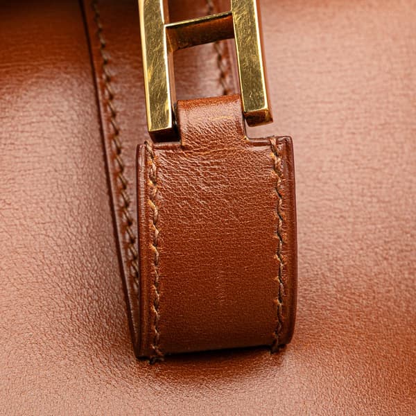Pre-owned Hermès Box Calf Drag 37 Handbag Brown