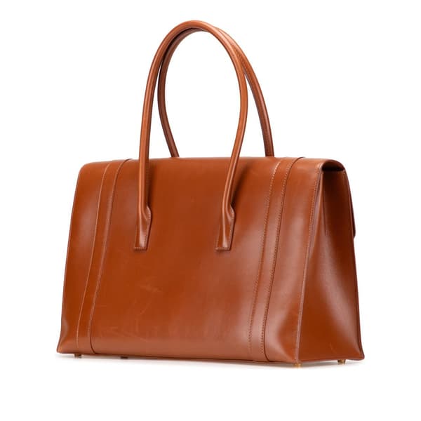 Pre-owned Hermès Box Calf Drag 37 Handbag Brown