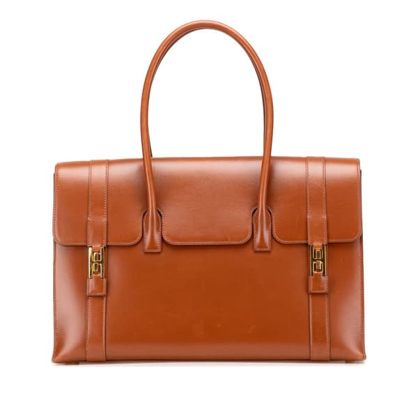 Pre-owned Hermès Box Calf Drag 37 Handbag Brown