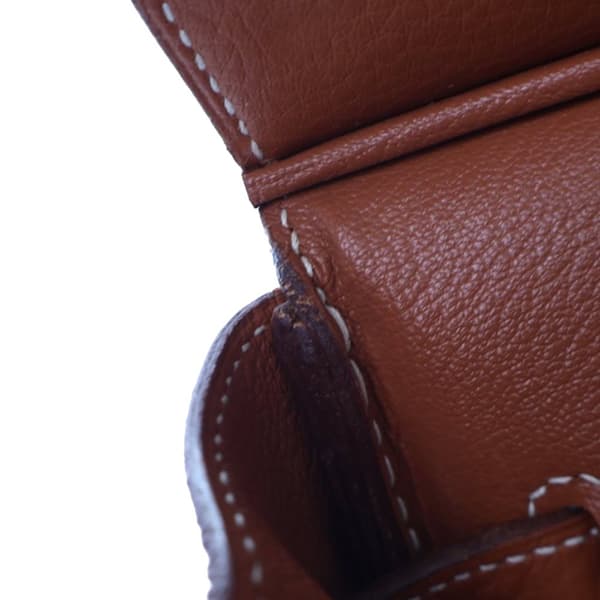 Pre-owned Hermès Clemence Birkin Retourne 35 Brown