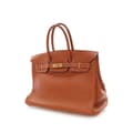 Miniatyrbilde 2 av 10: Pre-owned Hermès Clemence Birkin Retourne 35 Brown