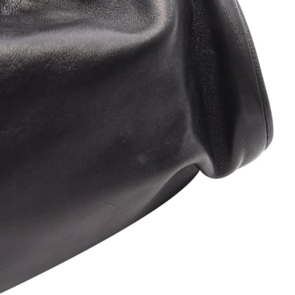 Pre-owned Chanel Lambskin Camellia Top Handle Frame Bag Black