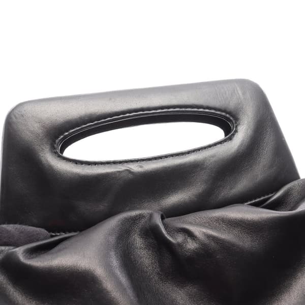 Pre-owned Chanel Lambskin Camellia Top Handle Frame Bag Black