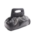 Miniatyrbild 2 av 10: Pre-owned Chanel Lambskin Camellia Top Handle Frame Bag Black