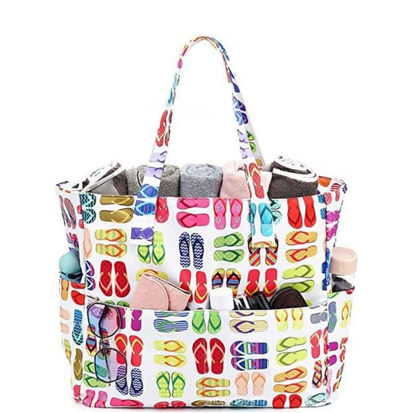 Lollanda Strandväska / Beach Bag – Rymlig Picknickväska med Flera Fack, Perfekt för Strand, Picnic och Utomhusaktiviteter