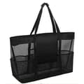 Pikkukuva 4 / 7: Lollanda XL Black Mesh Beach Bag – Iso uimalaukku ja ostoskassi, pikniklaukku, joka sopii täydellisesti rannalle ja ostoksille