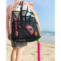 Pikkukuva 5 / 7: Lollanda XL Black Mesh Beach Bag – Iso uimalaukku ja ostoskassi, pikniklaukku, joka sopii täydellisesti rannalle ja ostoksille