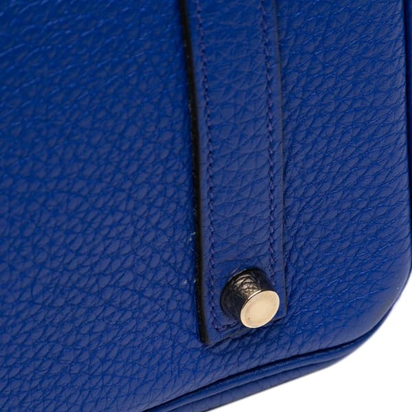 Pre-owned Hermès Togo Birkin Retourne 35 Blue