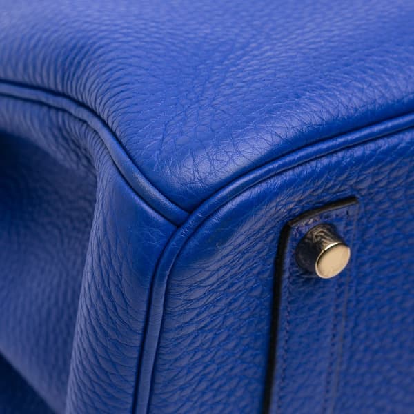 Pre-owned Hermès Togo Birkin Retourne 35 Blue