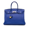 Miniatyrbilde 1 av 9: Pre-owned Hermès Togo Birkin Retourne 35 Blue