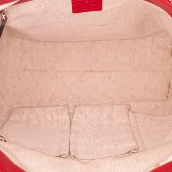 Pre-owned Gucci GG Canvas Bella Satchel Brown