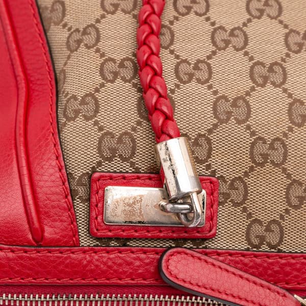 Pre-owned Gucci GG Canvas Bella Satchel Brown