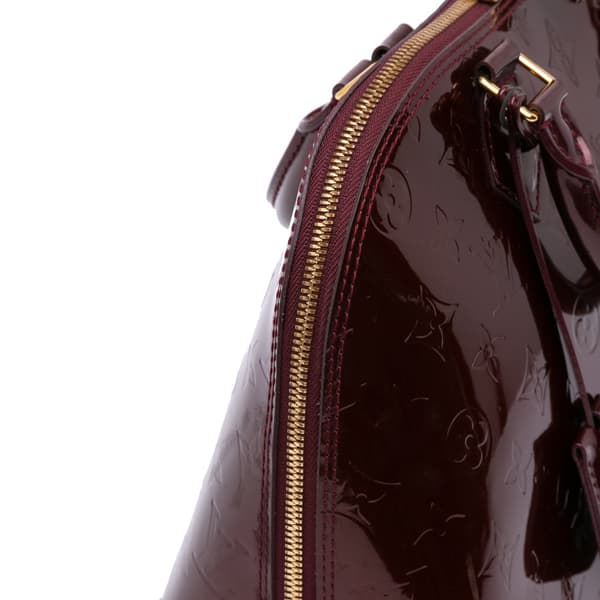 Pre-owned Louis Vuitton Monogram Vernis Alma PM Red