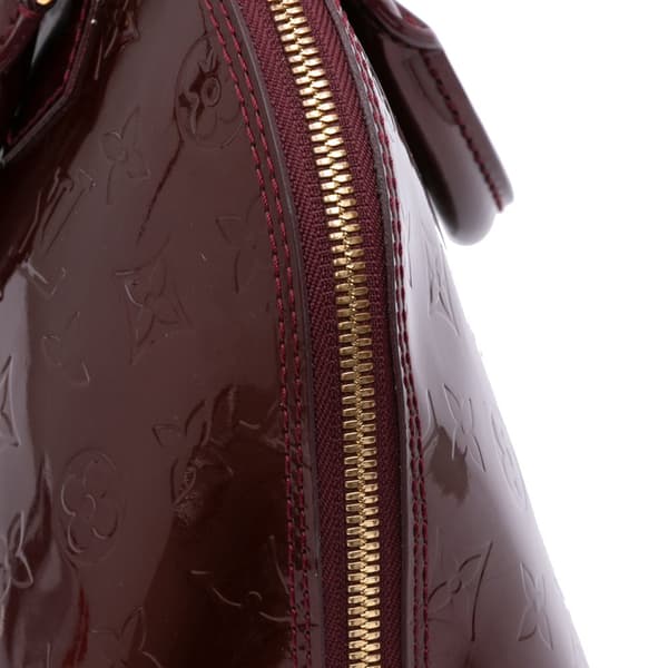Pre-owned Louis Vuitton Monogram Vernis Alma PM Red