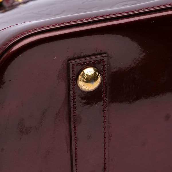 Pre-owned Louis Vuitton Monogram Vernis Alma PM Red