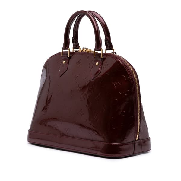 Pre-owned Louis Vuitton Monogram Vernis Alma PM Red