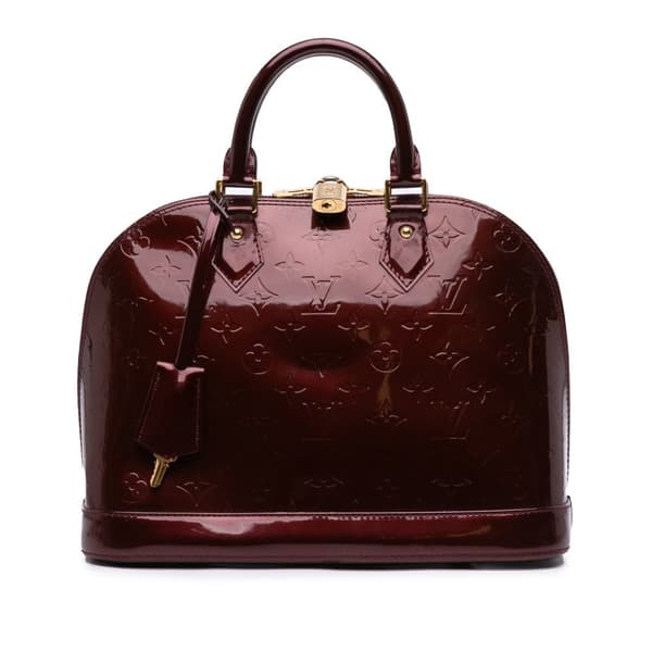 Pre-owned Louis Vuitton Monogram Vernis Alma PM Red
