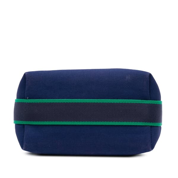 Pre-owned Hermès Small Canvas Bride A Brac Case Blue