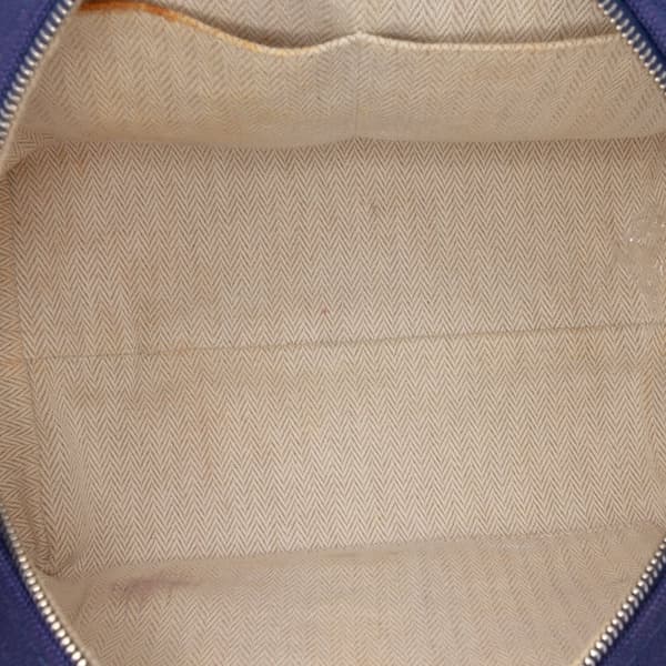Pre-owned Hermès Small Canvas Bride A Brac Case Blue