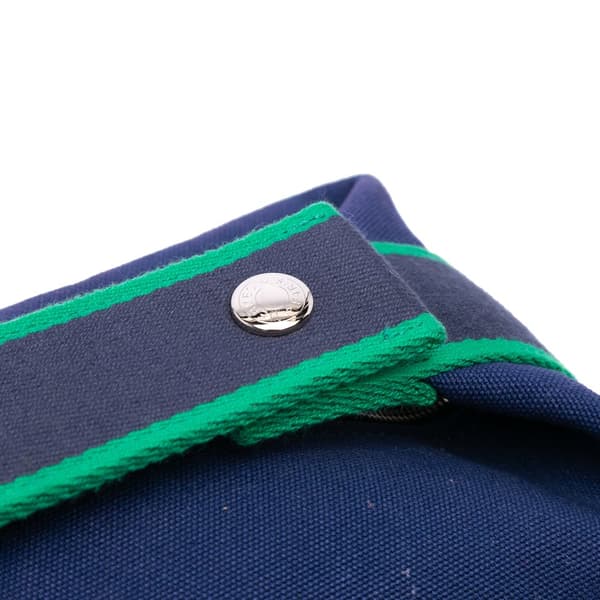 Pre-owned Hermès Small Canvas Bride A Brac Case Blue